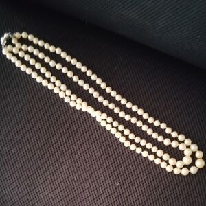 Cream Double-Strand Pearl Necklace